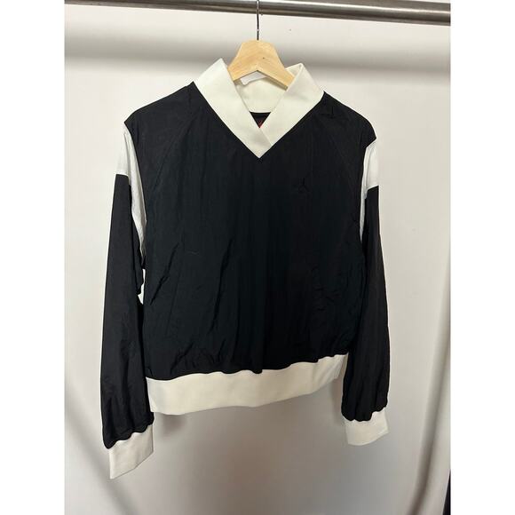Jordan Tops - Jordan Black and White V-Neck Crewneck- Size S - FB 5091-010